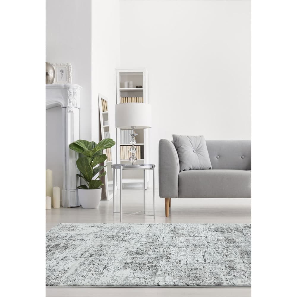 Orion Or05 Abstract Silver Rug by Attic Rugs