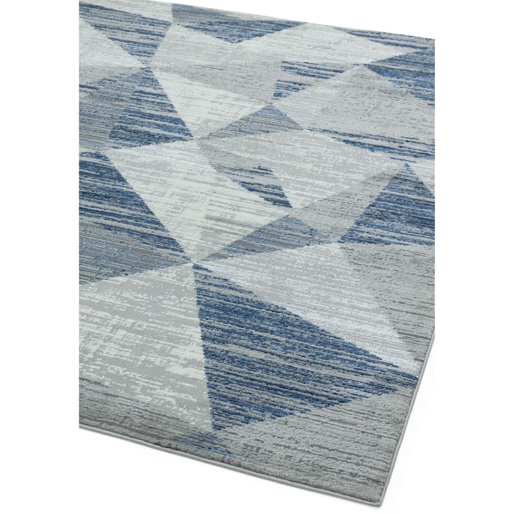 Orion Or14 Block Blue Rug by Attic Rugs