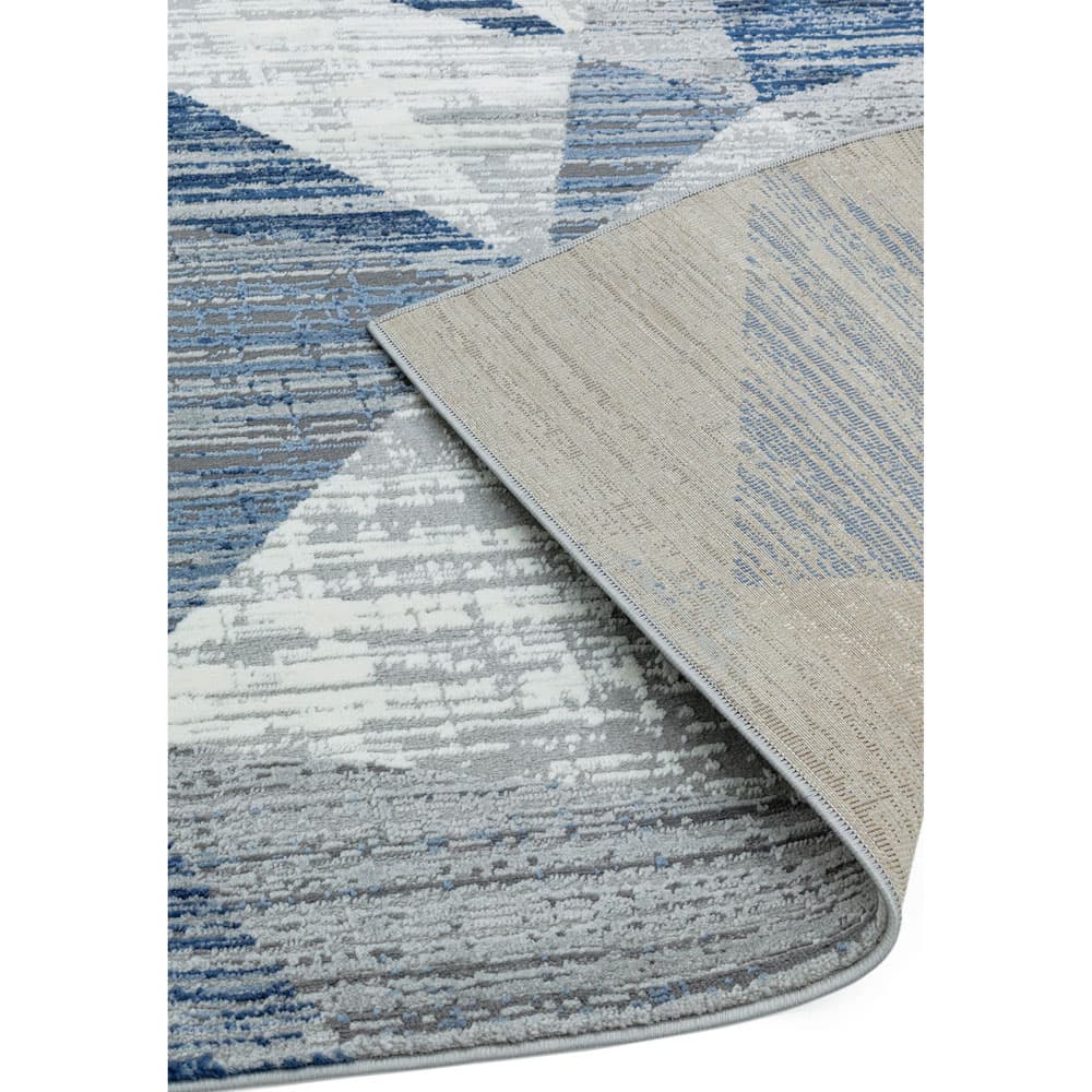 Orion Or14 Block Blue Rug by Attic Rugs