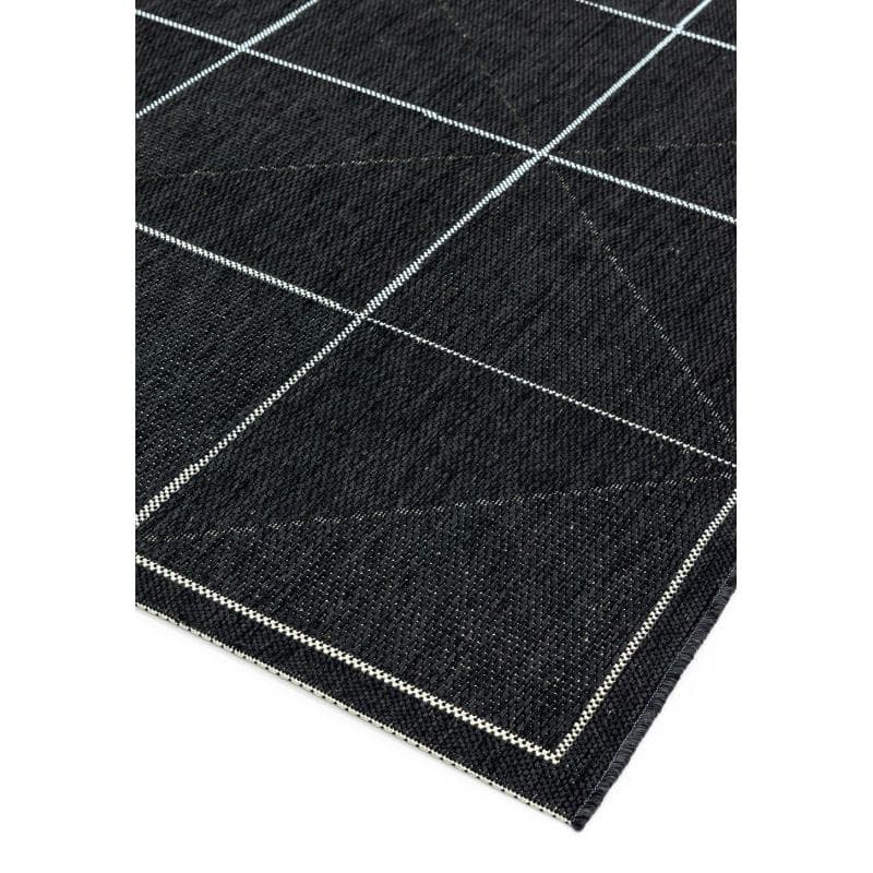 Patio Pat07 Charcoal Check Rug by Attic Rugs