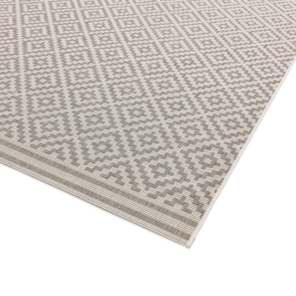 Patio Pat11 Diamond Grey Runner Rug by Attic Rugs