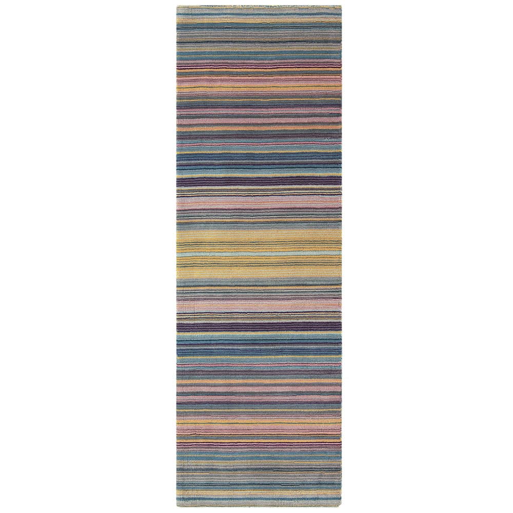 Pimlico Blue Wool Runner Rug by Attic Rugs