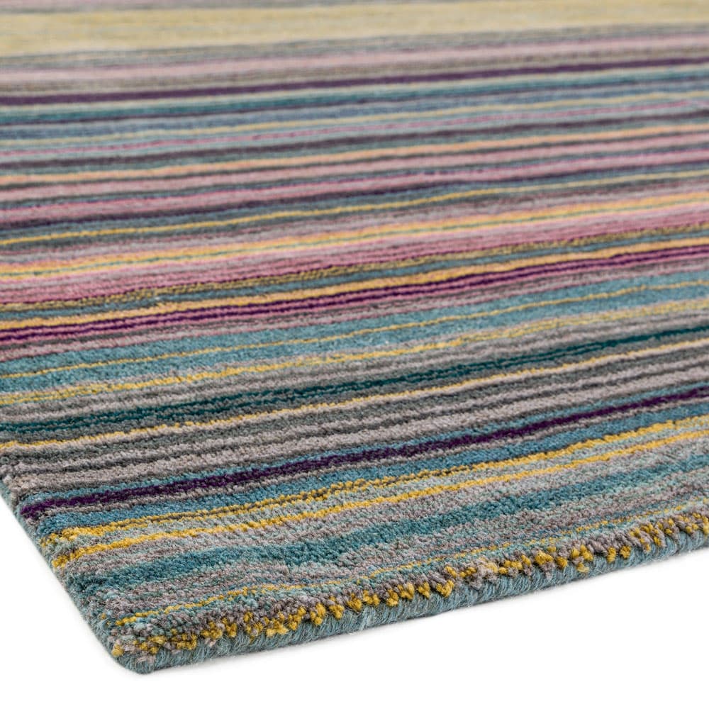 Pimlico Blue Wool Runner Rug by Attic Rugs