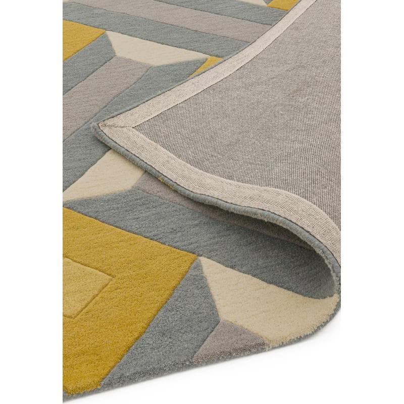 Reef Rf01 Motif Ochre Grey Rug by Attic Rugs