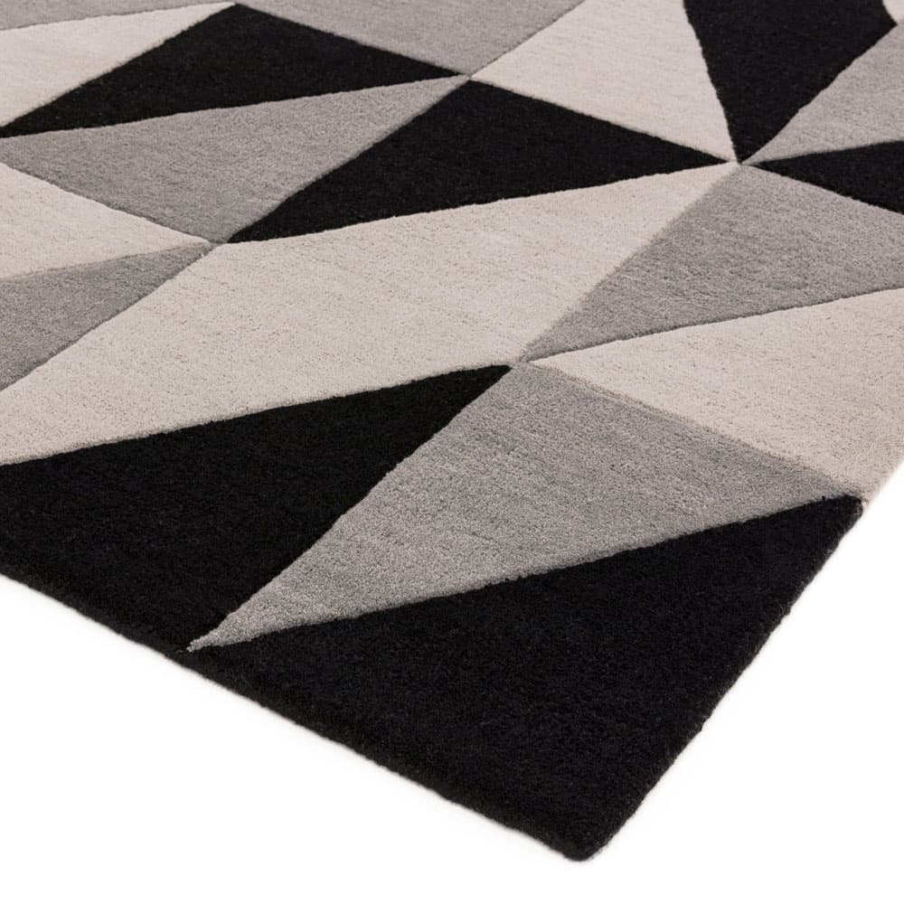 Reef Rf08 Flag Grey Wool Runner Rug by Attic Rugs