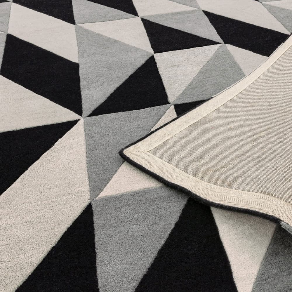 Reef Rf08 Flag Grey Wool Runner Rug by Attic Rugs