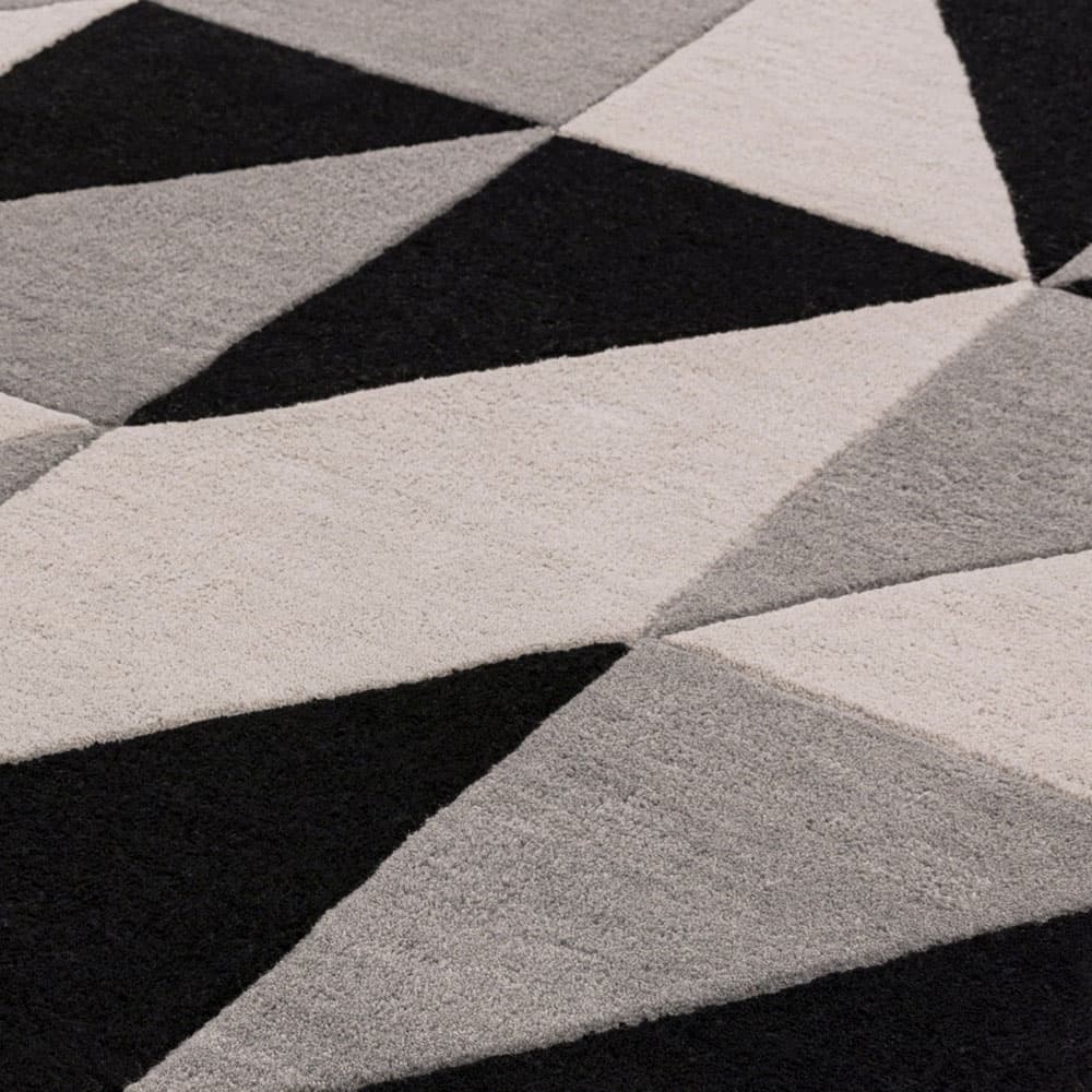 Reef Rf08 Flag Grey Wool Runner Rug by Attic Rugs