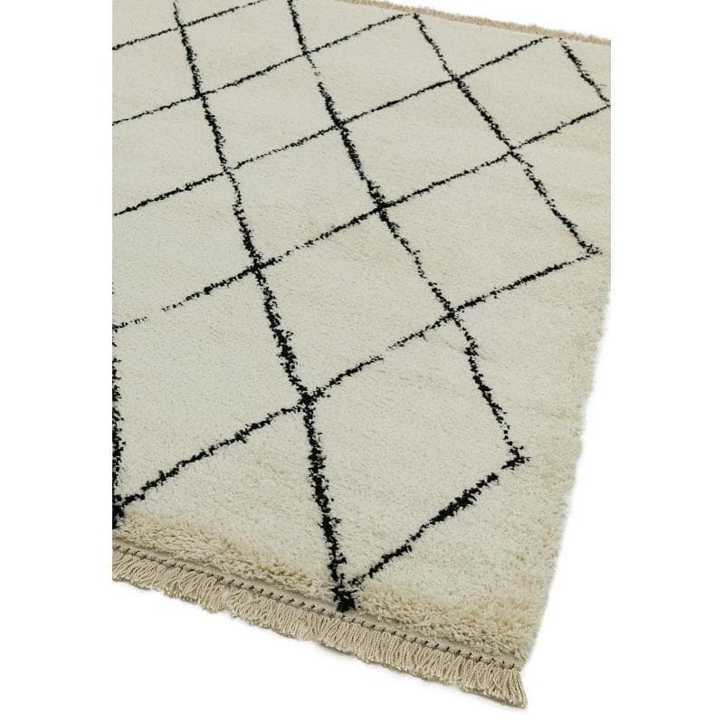 Rocco Rc08 Cream Diamond Rug by Attic Rugs