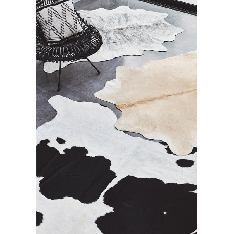 Rodeo Cowhide Solid Beige Rug by Attic Rugs