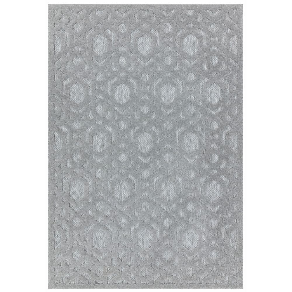 Salta Sa03 Silver Geometric Rug by Attic Rugs