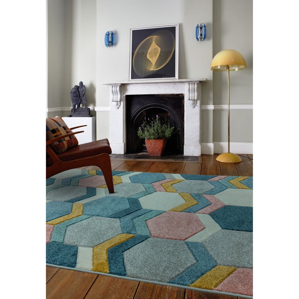 Sketch Sk10 Hexagon Multi Rug by Attic Rugs