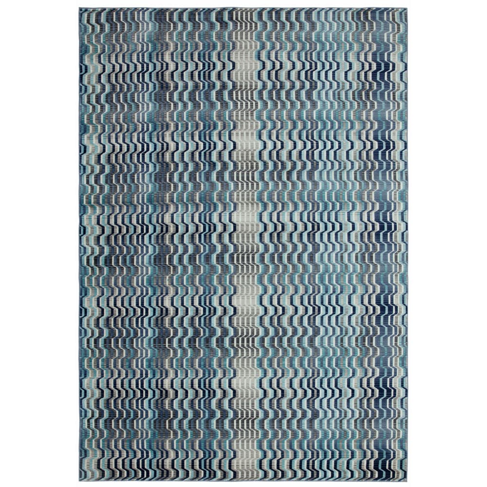 Skye Sk03 Wave Blue Rug by Attic Rugs