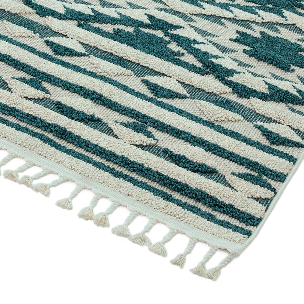 Taza Ta01 Emerald Green Runner Rug by Attic Rugs