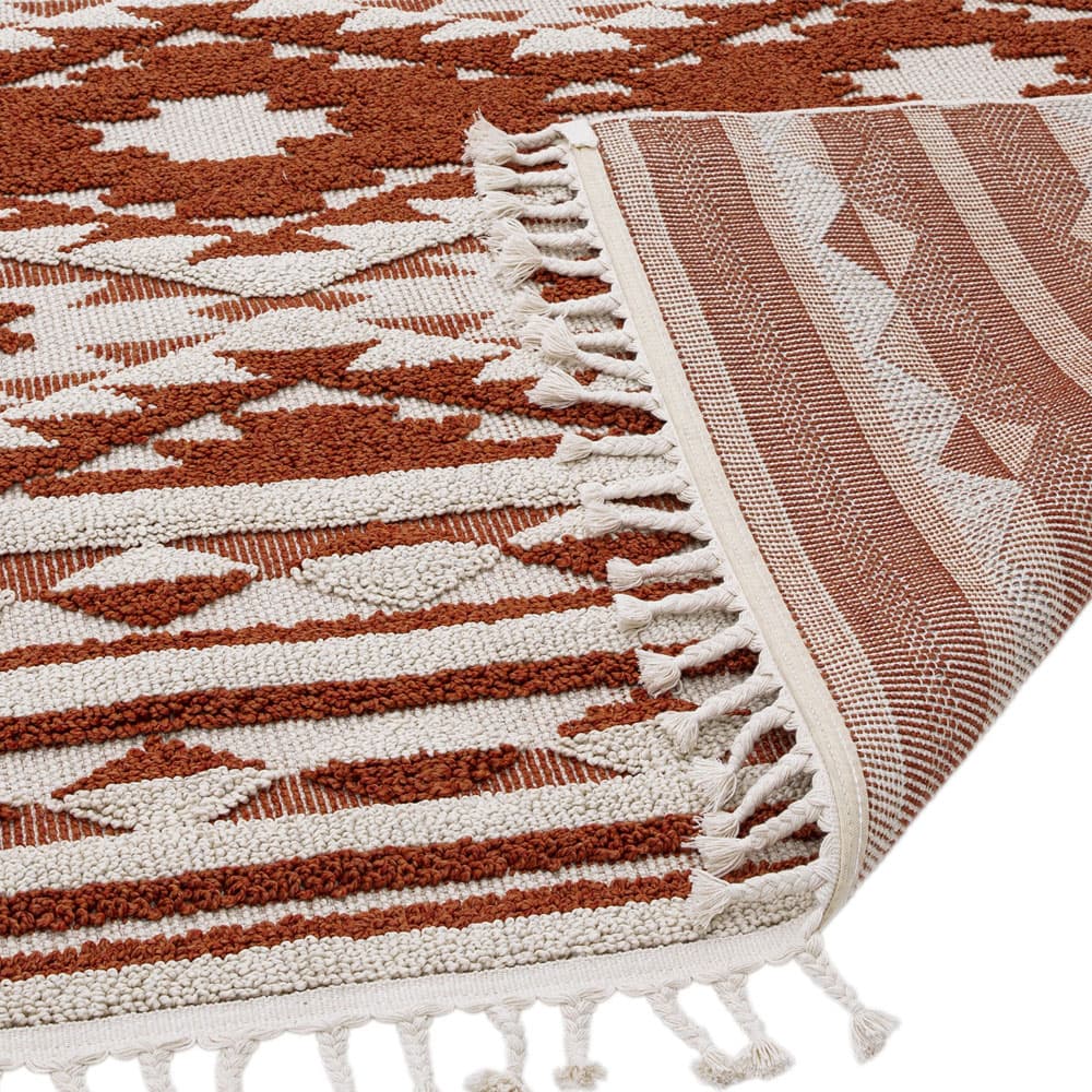 Taza Ta03 Terracotta Runner Rug by Attic Rugs