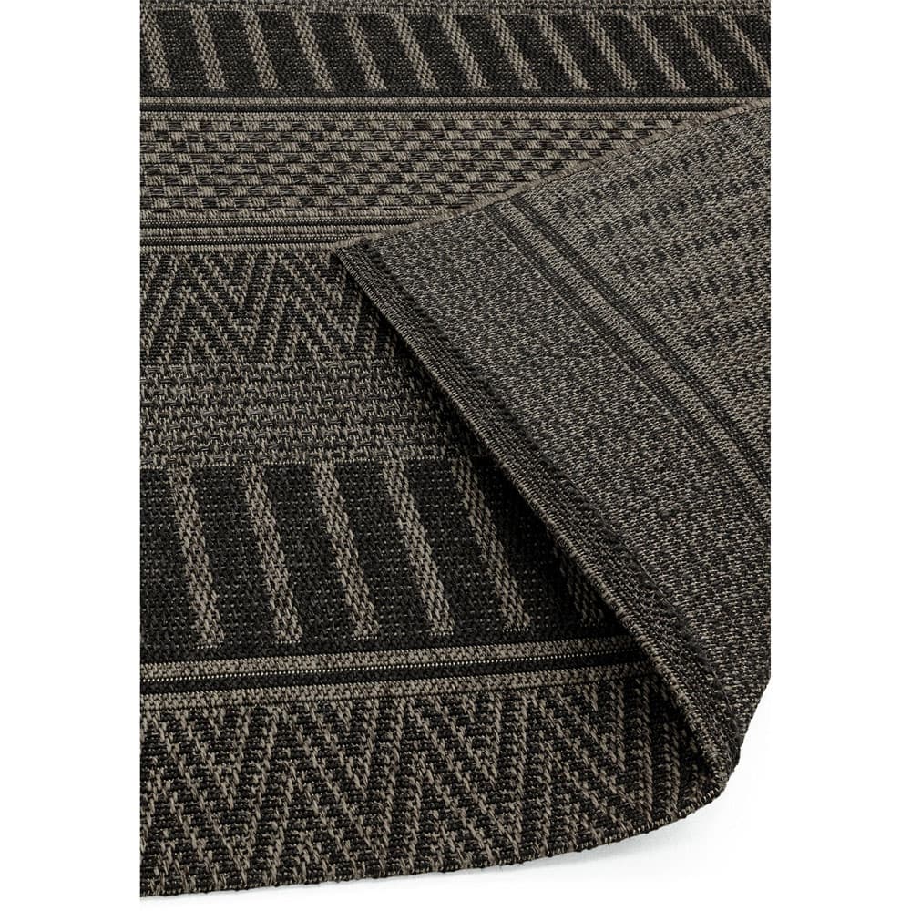 Varanda Va03 Black Stripe Rug by Attic Rugs