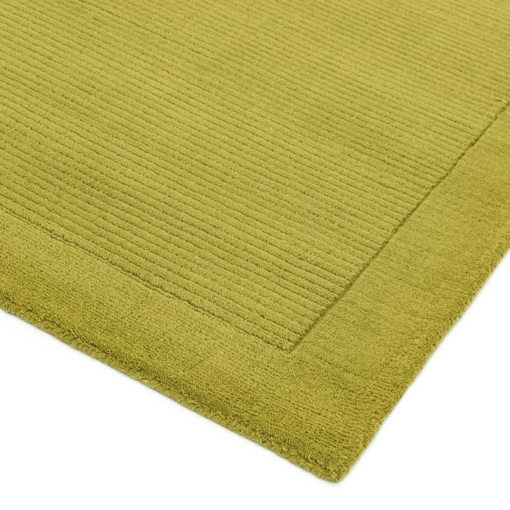 York Green Wool Runner Rug by Attic Rugs