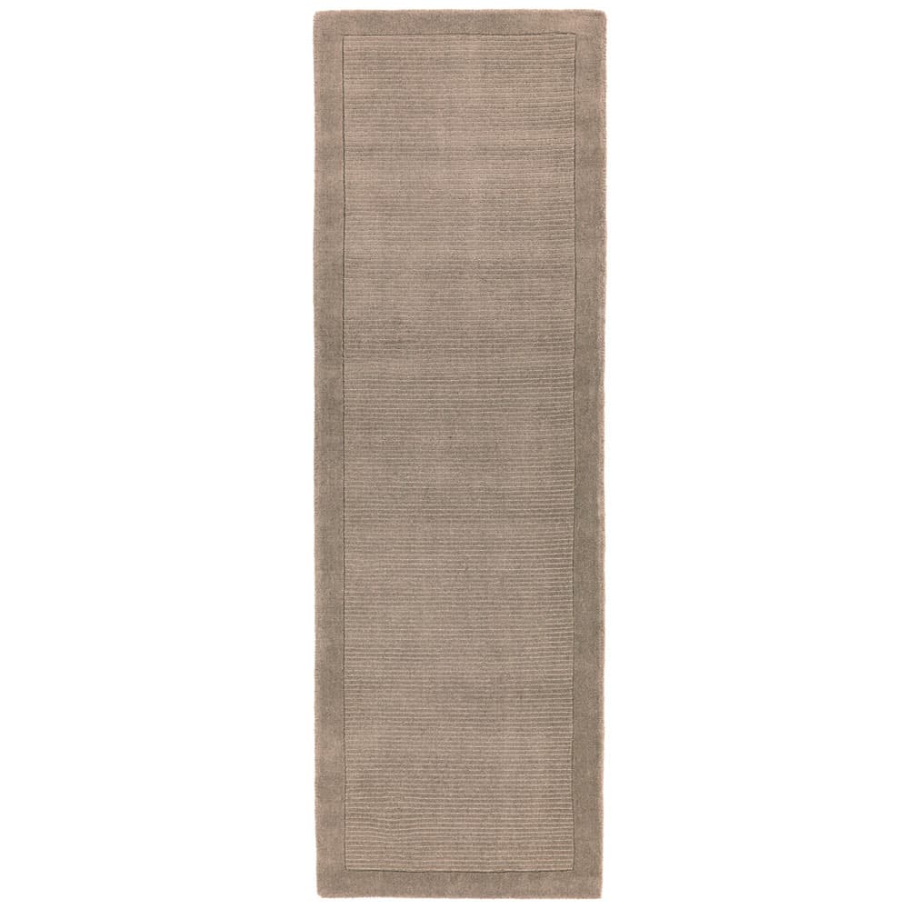 York Taupe Wool Runner Rug by Attic Rugs