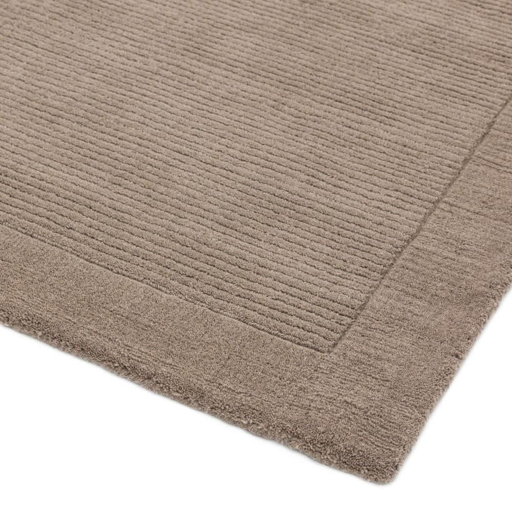 York Taupe Wool Runner Rug by Attic Rugs