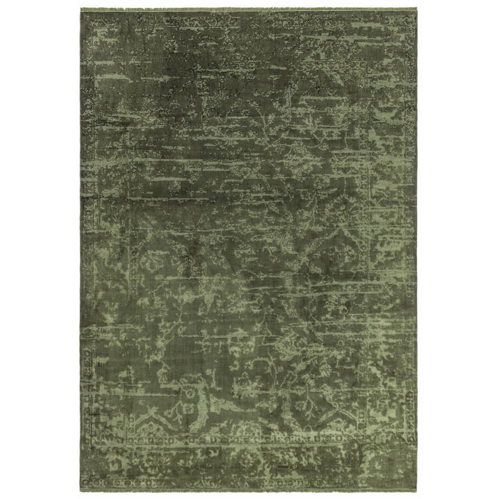 Zehraya Ze06 Green Abstract Rug by Attic Rugs