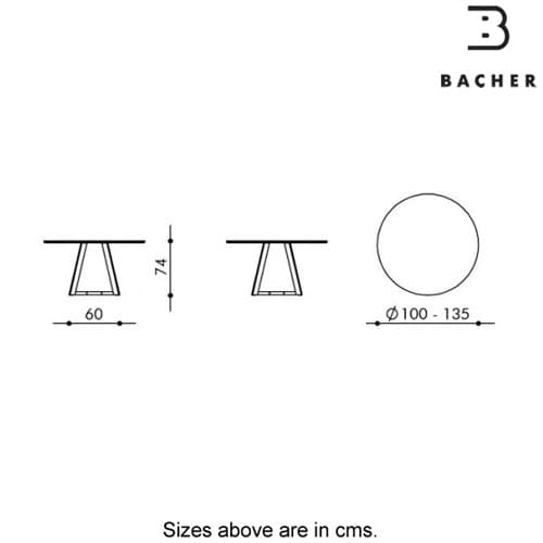 Mezzo Round Dining Table by Bacher Tische