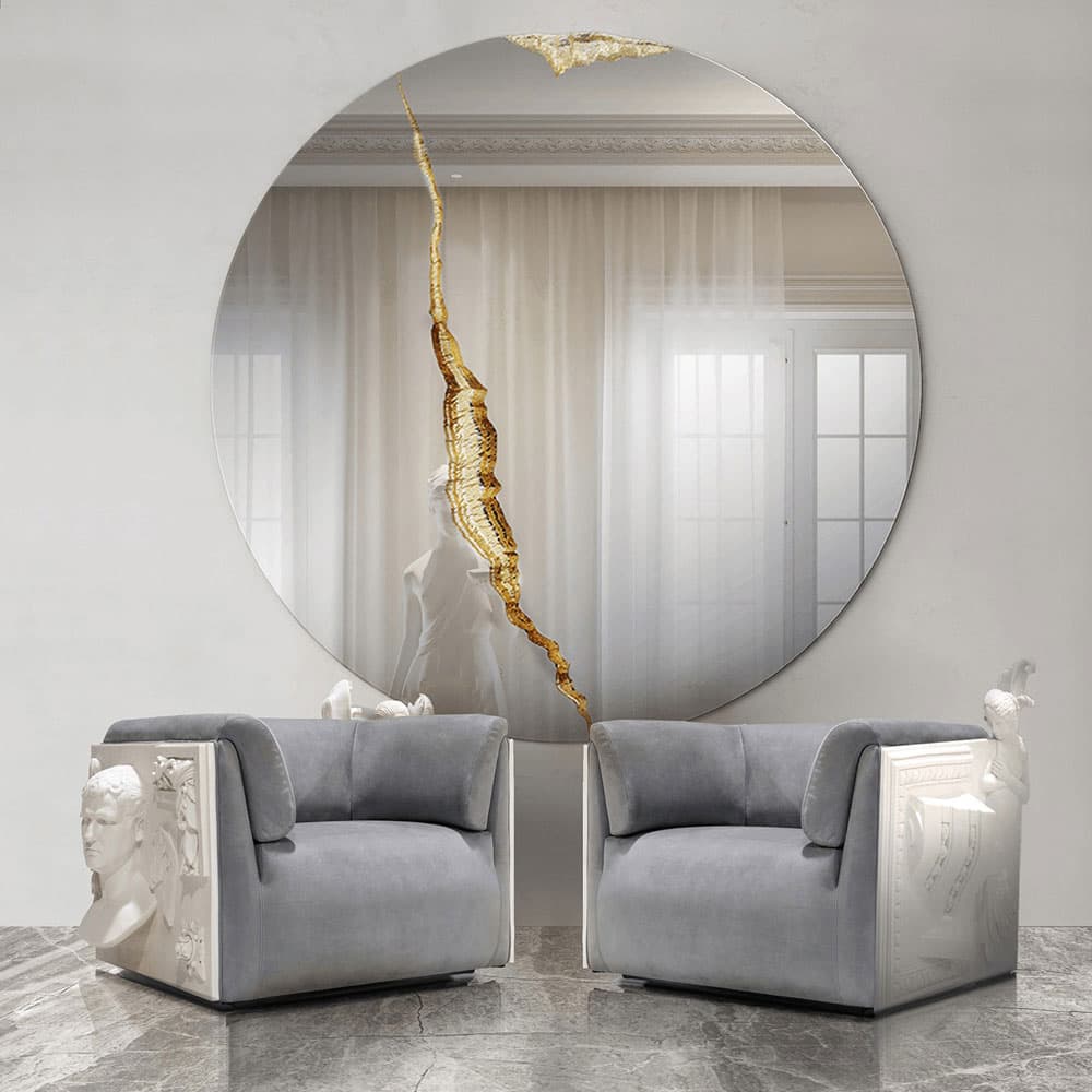 Lumiere Round Ii Mirror by Boca Do Lobo