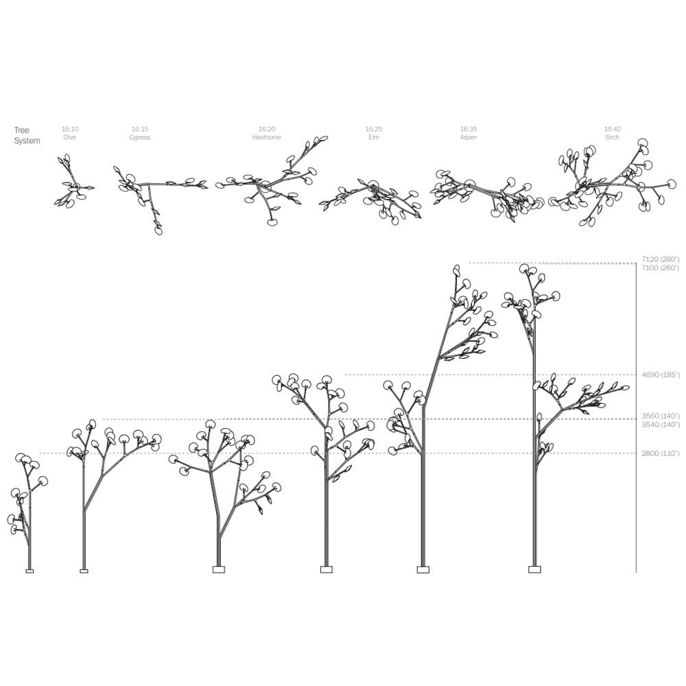 16 Tree Outdoor Lighting by Bocci