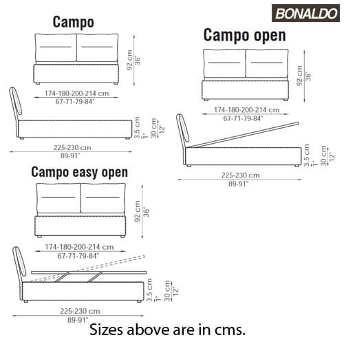 Campo Double Bed by Bonaldo