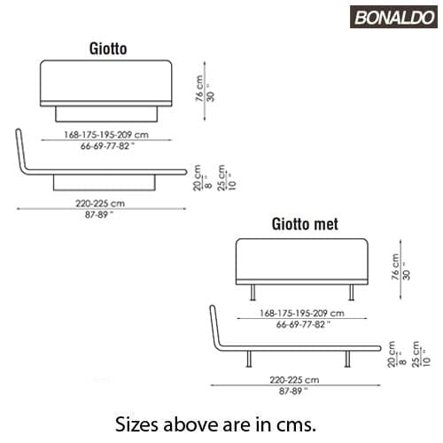 Giotto Double Bed by Bonaldo