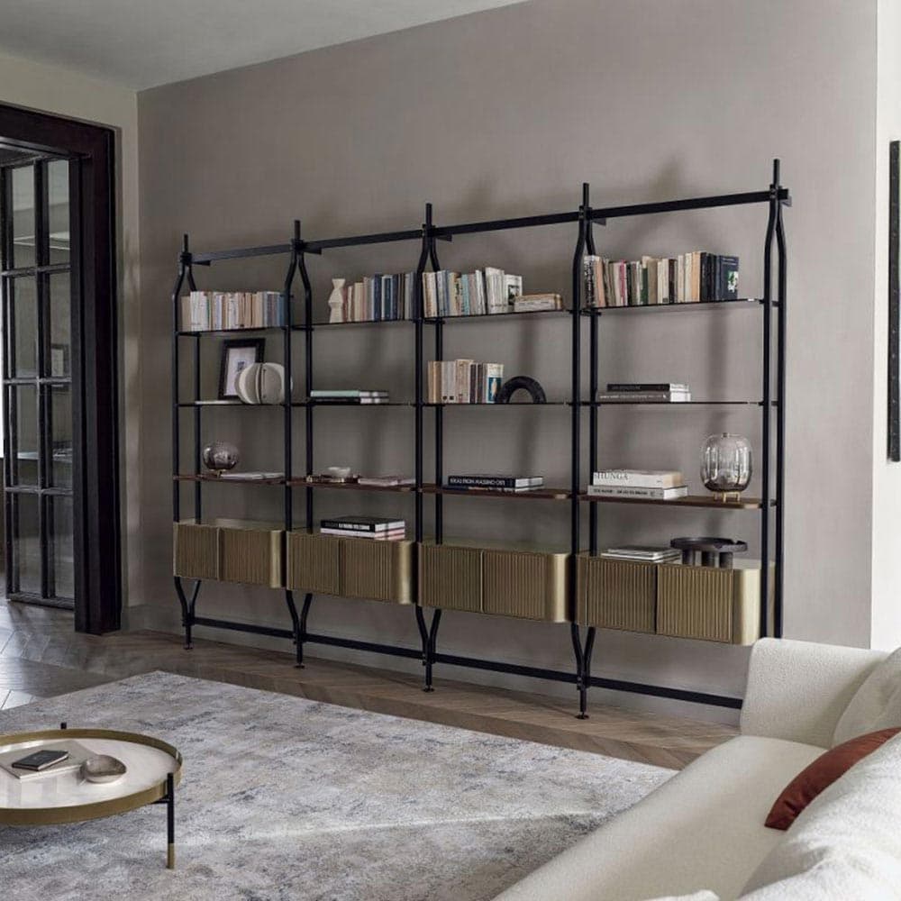 Charlotte Wall Fixing Bookcase by Bontempi