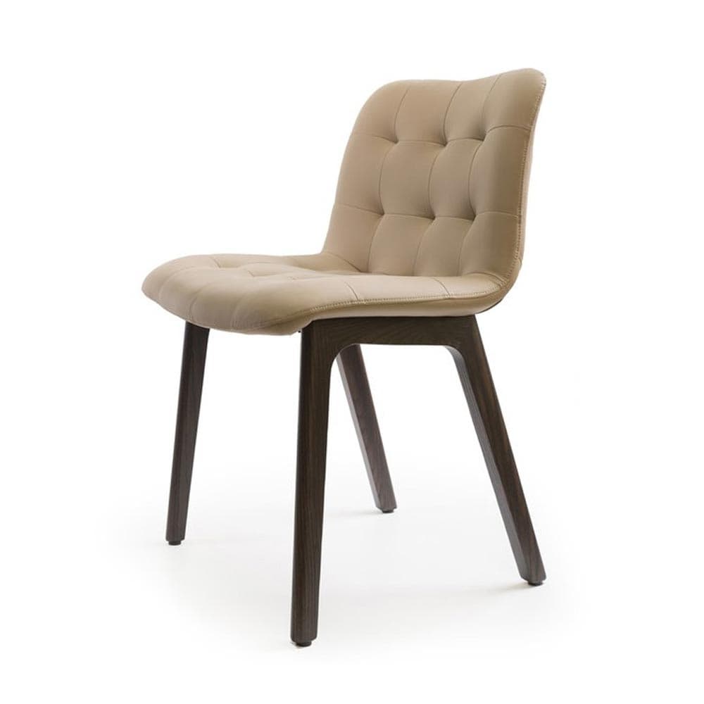 Kuga Wooden Frame Dining Chair by Bontempi