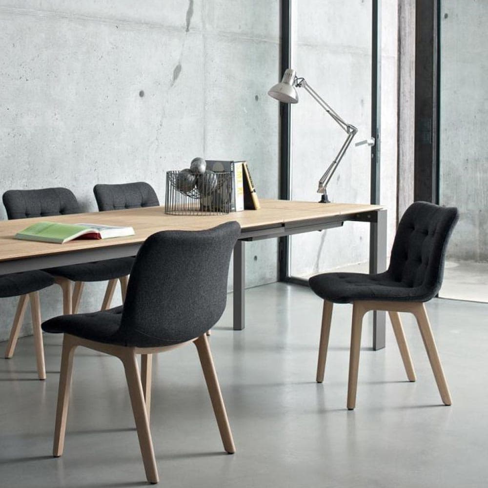 Kuga Wooden Frame Dining Chair by Bontempi