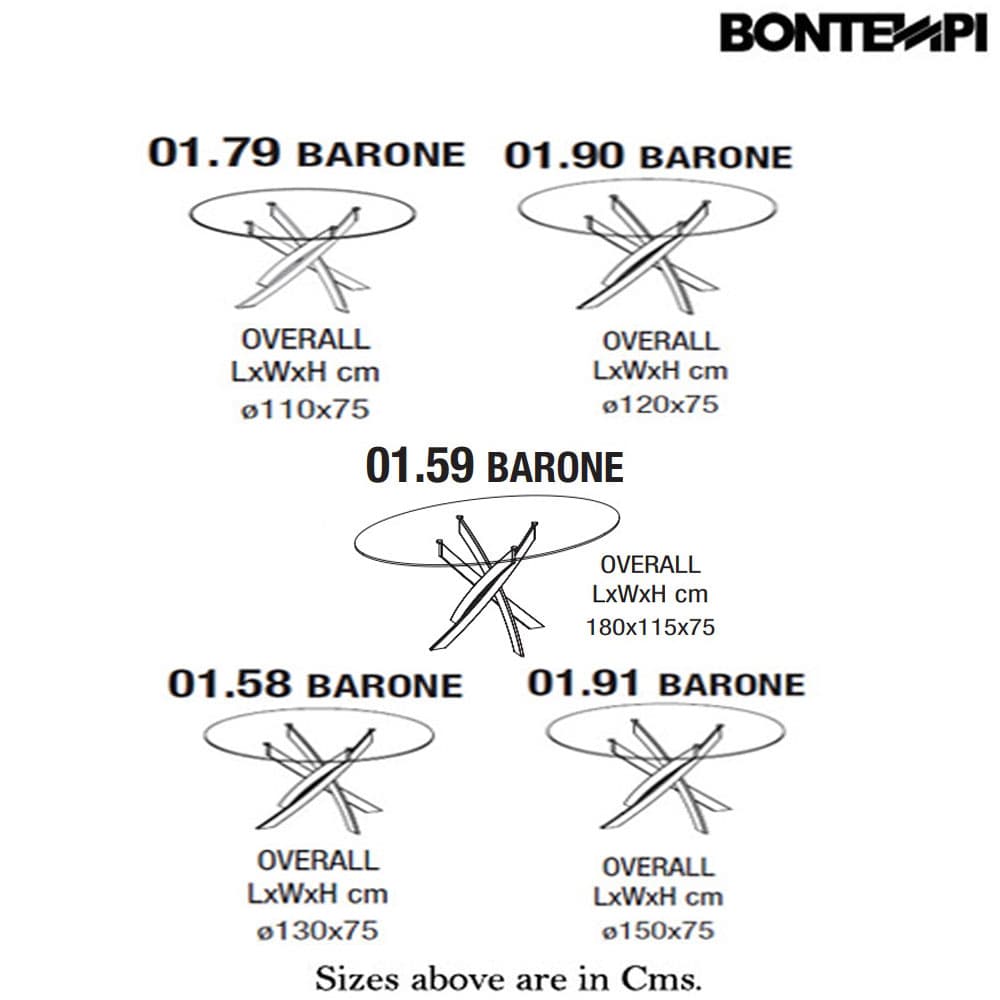 Barone Dining Table by Bontempi