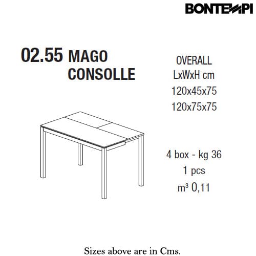 Mago Console Table by Bontempi