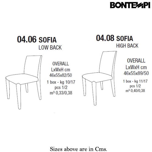 Sofia Dining Chair by Bontempi