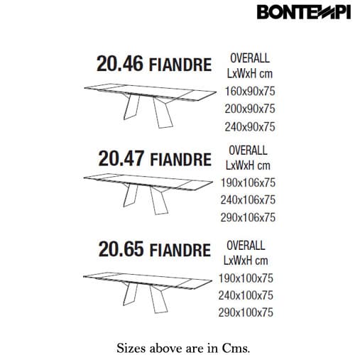 Fiandre Extending Table by Bontempi