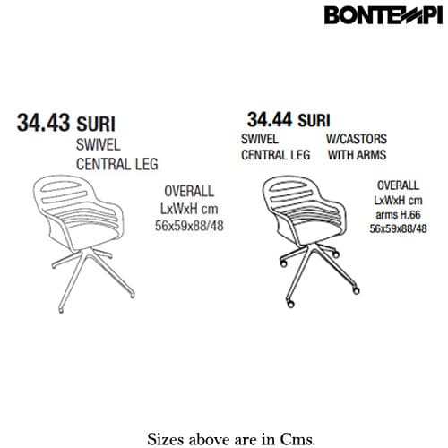 Suri Swivel Armchair by Bontempi