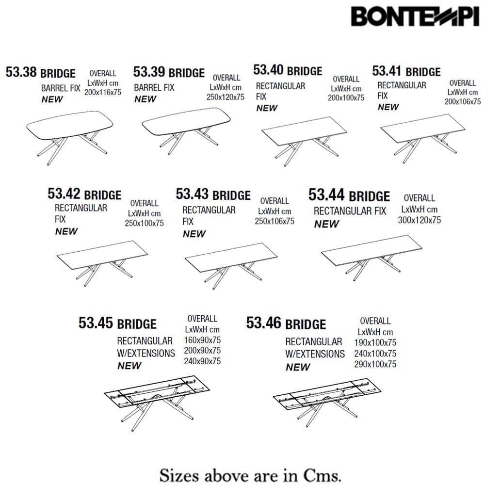 Bridge Dining Table by Bontempi