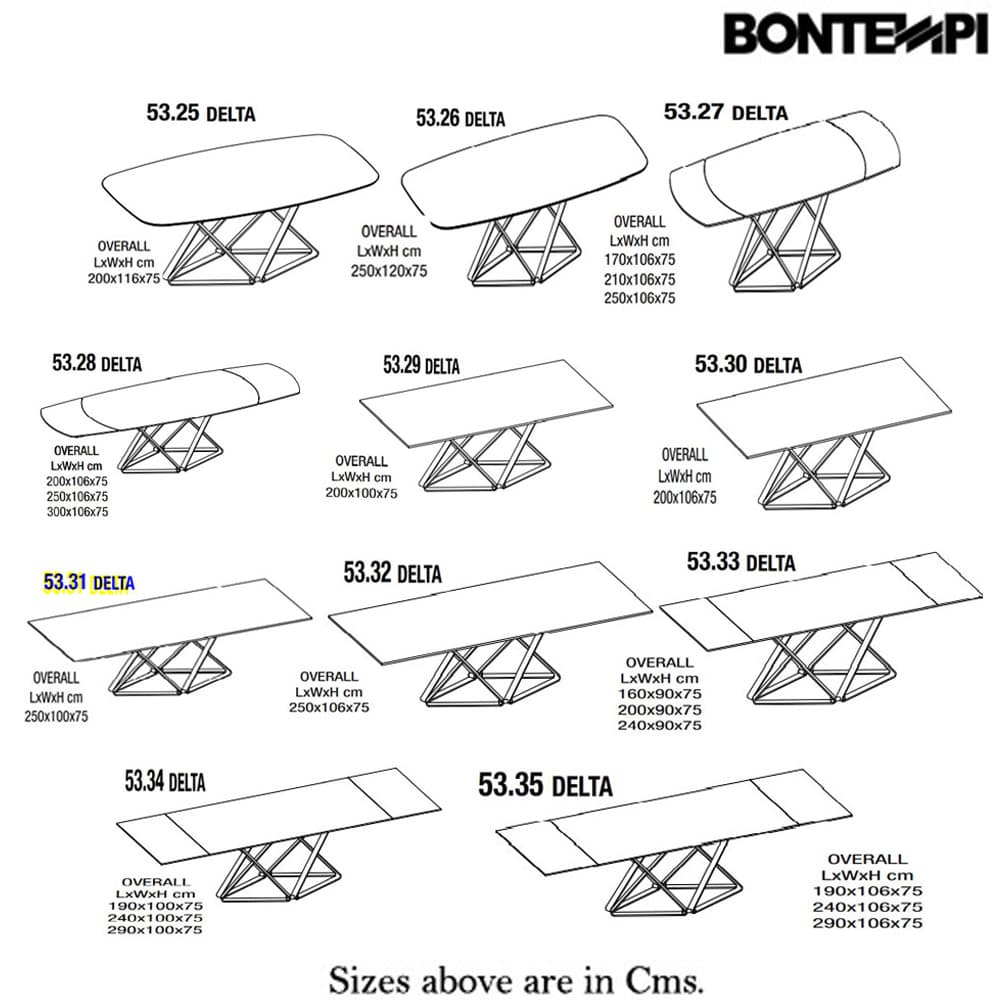 Delta Dining Table by Bontempi