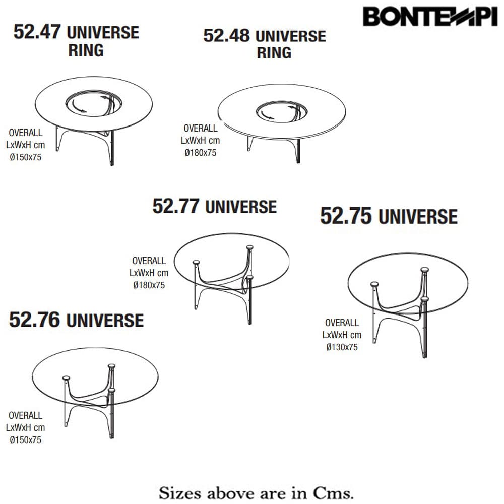 Universe Round Dining Table by Bontempi