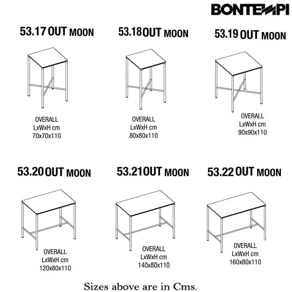 Moon High Outdoor Table by Bontempi