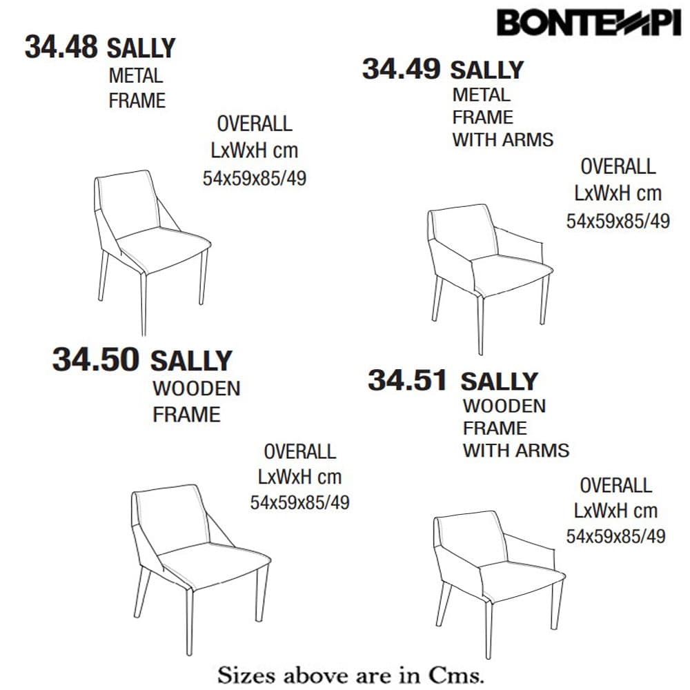 Sally Dining Chair by Bontempi