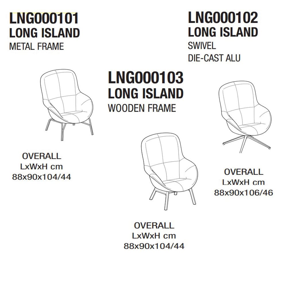 Long Island Armchair by Bontempi