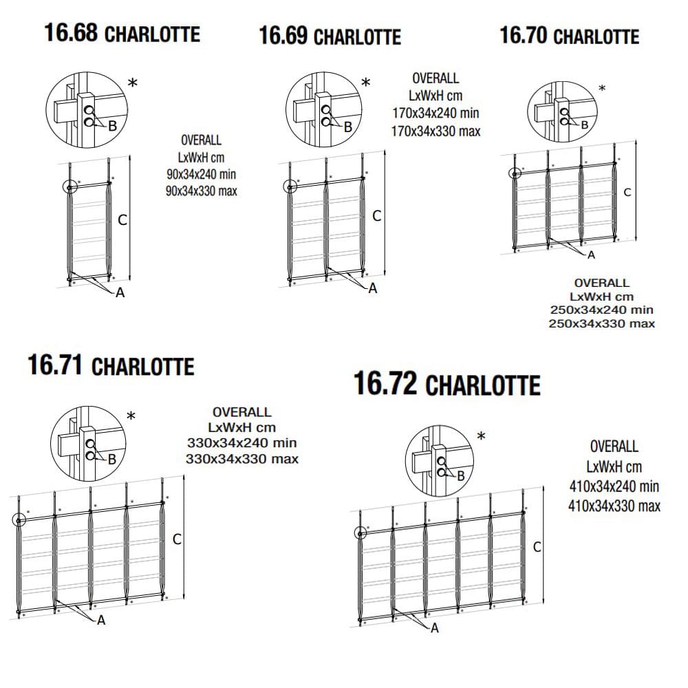 Charlotte Ceiling Bookcase by Bontempi