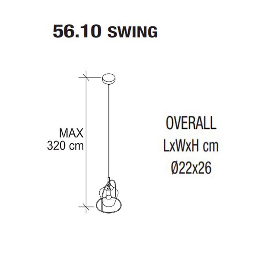 Swing Ceiling Lamp by Bontempi