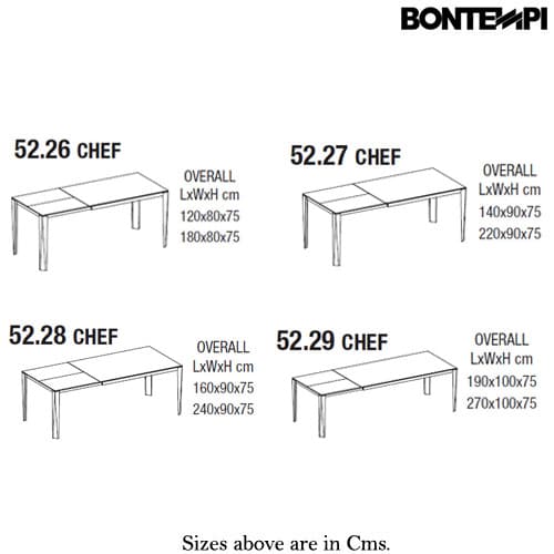 Chef Dining Table by Bontempi