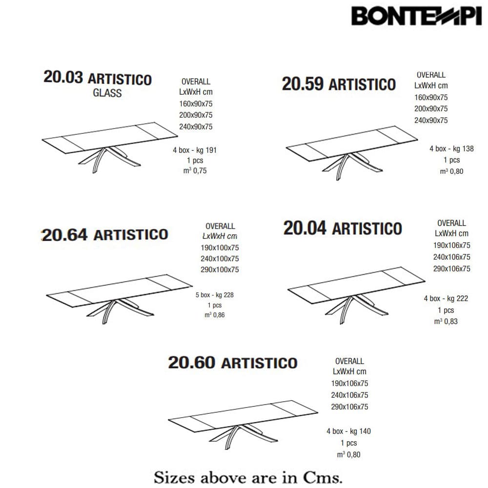 Artistico Extending Table by Bontempi