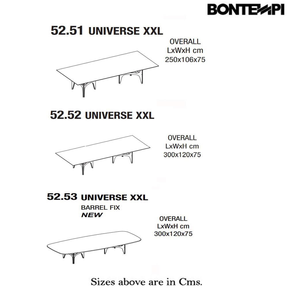 Universe XXL Dining Table by Bontempi