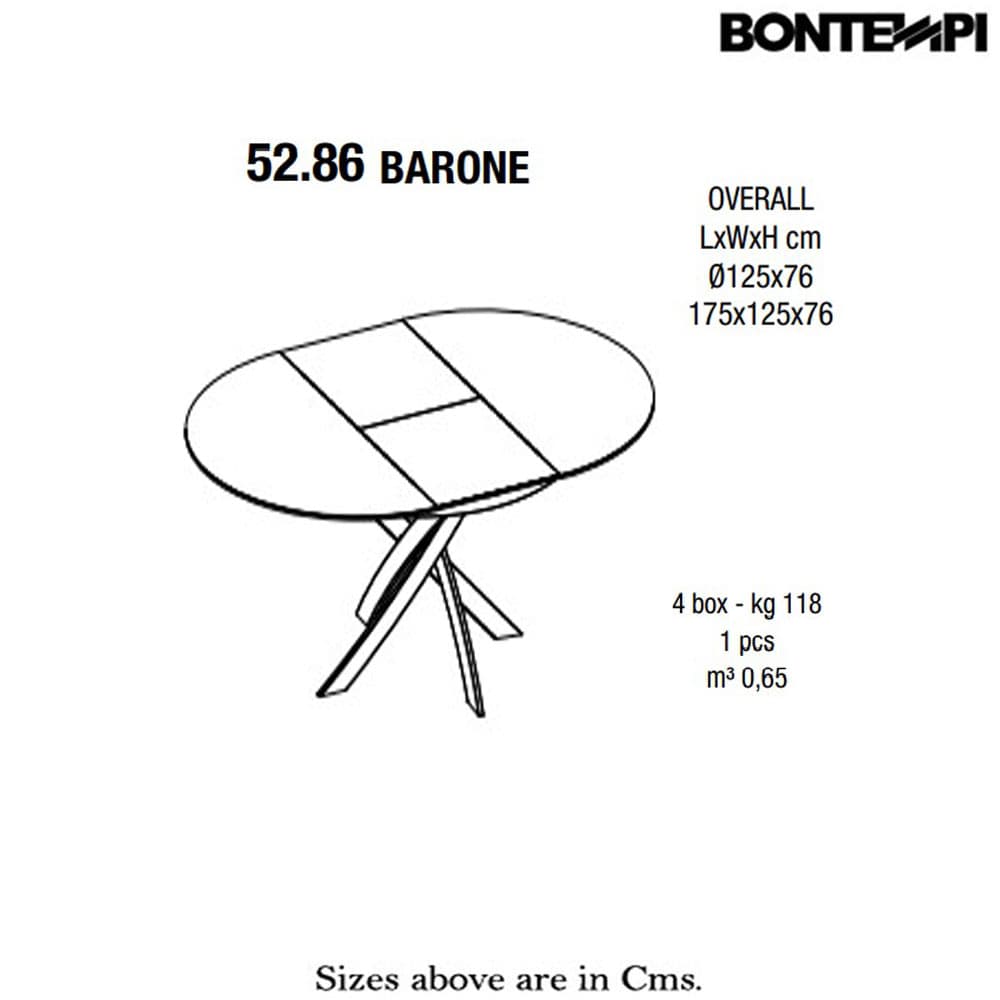 Barone Extending Table by Bontempi