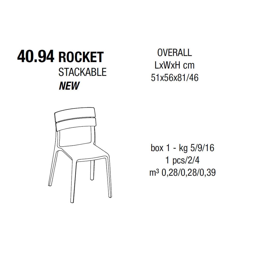 Rocket Outdoor Chair by Bontempi Casa