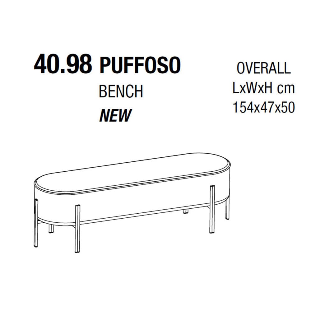 Puffoso Bench by Bontempi Casa